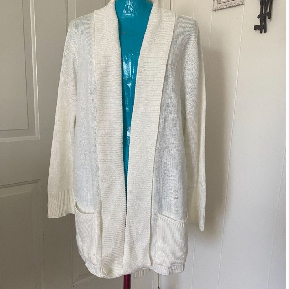 Anthony Richards Off White Cardigan Womens Size XL